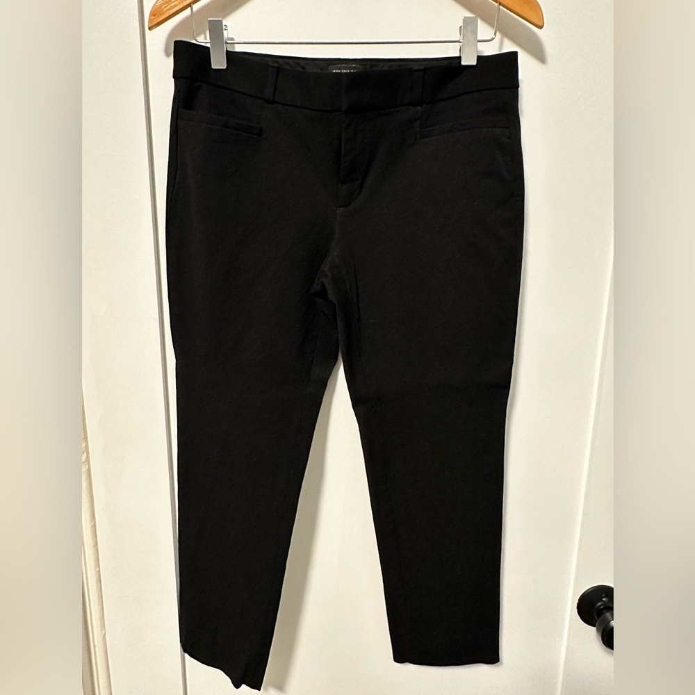 Banana Republic Womens Petites Sloan Mid Rise Ankle Dress Pants Black Size 6